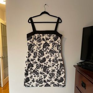 Black and white floral summer dress